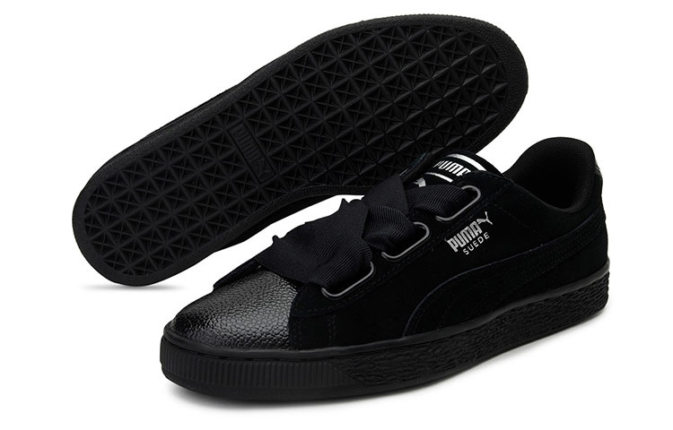 Shop (W) Puma Suede Heart Bubble ''Nero Bianco'' 366441-01