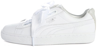 (Women) Puma Suede Heart Crush White 365066-01 (Women) Puma Suede Heart Crush White 365066-01