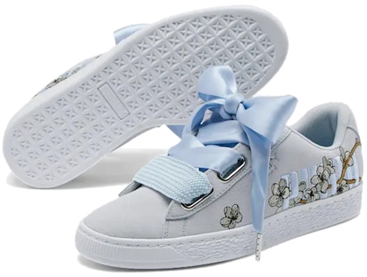 (Women) Puma Suede Heart Floral Grey/Blue 370807-02 Lookbook (Women) Puma Suede Heart Floral Grey/Blue 370807-02