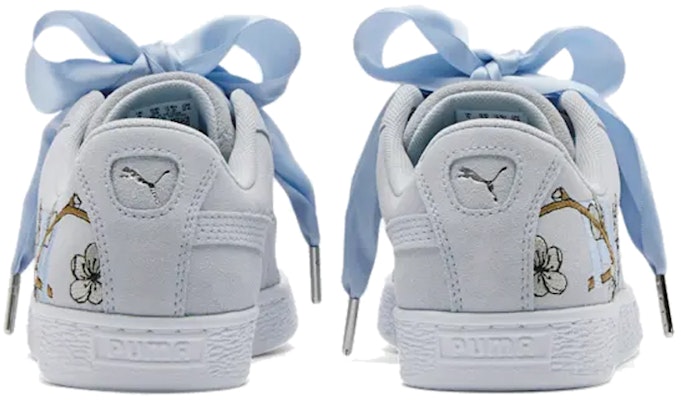(Women) Puma Suede Heart Floral Grey/Blue 370807-02 Shop (Women) Puma Suede Heart Floral Grey/Blue 370807-02
