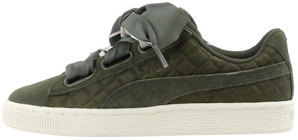 (Women) Puma Suede Heart Quilt 'Olive Night' 365462-03 (Women) Puma Suede Heart Quilt 'Olive Night' 365462-03