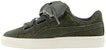 (W) Puma Suede Heart Quilt 'Olive Night' Wanita Hijau Zaitun 365462-03