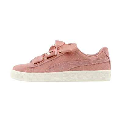 (W) Puma Suede Heart Quilted 'Pink'