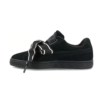 (W) Puma Suede Heart Satin NEW AUTHENTIC Black