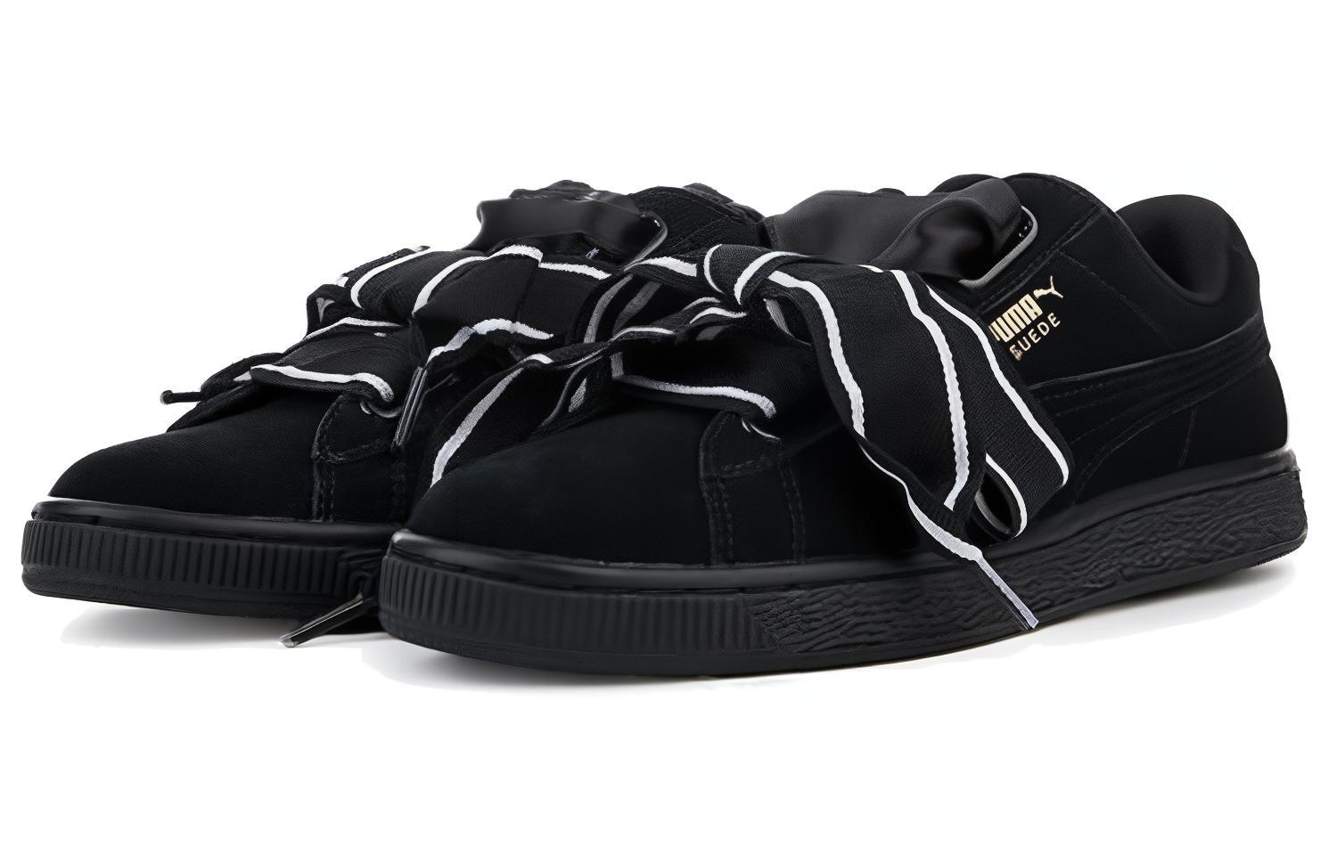 Shop (W) Puma Suede Heart Satin Asli Baru Hitam 364084-01