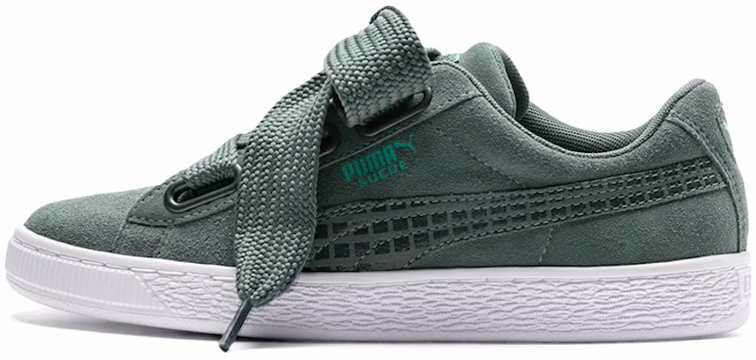 (Women) Puma Suede Heart Street 2 Green 366780-02 Buy (Women) Puma Suede Heart Street 2 Green 366780-02