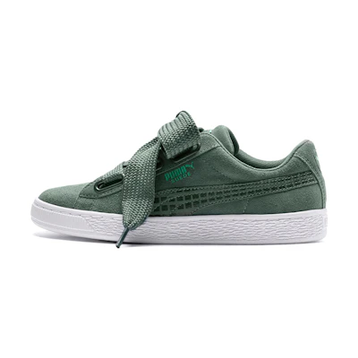 (W) Puma Suede Heart Street 2 Green