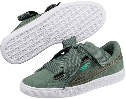 (Women) Puma Suede Heart Street 2 Green 366780-02 Purchase (Women) Puma Suede Heart Street 2 Green 366780-02