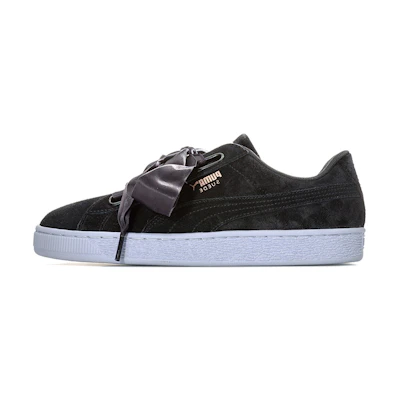(W) Puma Suede Heart Vr Black/White