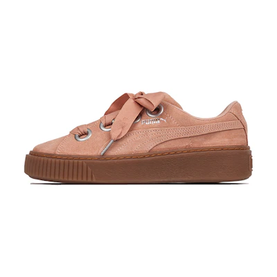 (W) Puma Platform Kiss Suede 'Red'