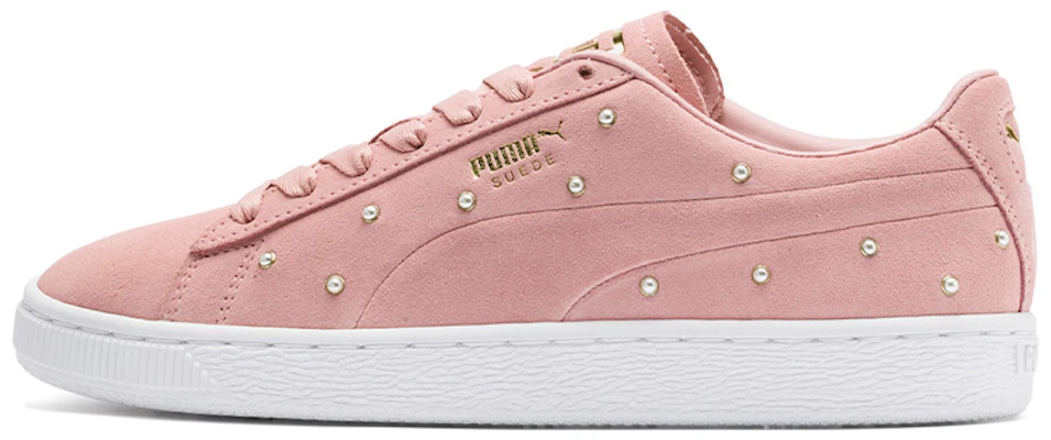 (W) Puma Pearl Studs Suede Rosa/Blanco 369934-02 Buy (W) Puma Pearl Studs Suede Rosa/Blanco 369934-02
