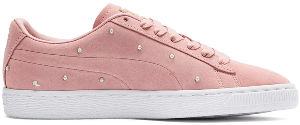 (W) Puma Pearl Studs Suede Merah Jambu/Putih 369934-02 Order (W) Puma Pearl Studs Suede Merah Jambu/Putih 369934-02