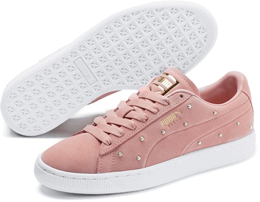 (W) Puma Pearl Studs Suede Merah Jambu/Putih 369934-02 Lookbook (W) Puma Pearl Studs Suede Merah Jambu/Putih 369934-02