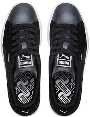 PUMA 麂皮閃耀低幫女款運動鞋 黑灰 Lookbook PUMA 麂皮閃耀低幫女款運動鞋 黑灰