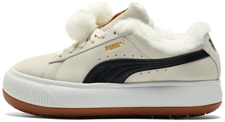 (Women) Puma Suede Mayu 'Fur - Whisper White Black' 385265-01 Buy (Women) Puma Suede Mayu 'Fur - Whisper White Black' 385265-01