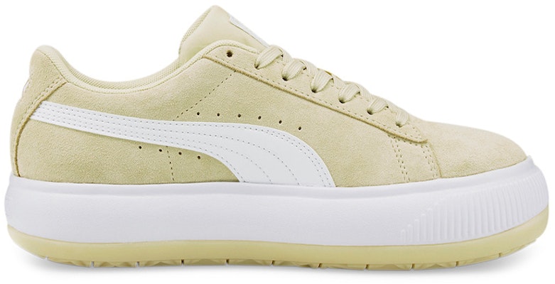 (Women) Puma Suede Mayu Thick Sole Minimalistic Casual Skateboarding Shoes Khaki 380686-12 Order (Women) Puma Suede Mayu Thick Sole Minimalistic Casual Skateboarding Shoes Khaki 380686-12