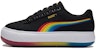 (W) Puma Suede Mayu Prism Low Tops Kasut Tapak Tebal Skateboarding Hitam 387240-01