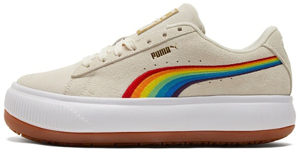 (女款)Puma Suede Mayu「彩虹 - 低語白」387239-03 Buy (女款)Puma Suede Mayu「彩虹 - 低語白」387239-03