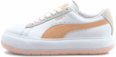 (Women) Puma Suede Mayu White Orange 382581-03 (Women) Puma Suede Mayu White Orange 382581-03