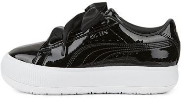 (Women) Puma Suede Mayu Heart Patent 'Black White' 385967-02 (Women) Puma Suede Mayu Heart Patent 'Black White' 385967-02