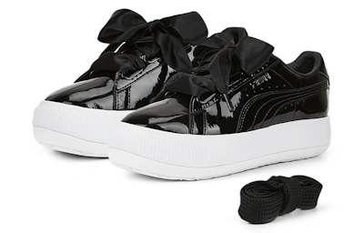 (Women) Puma Suede Mayu Heart Patent 'Black White'