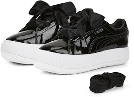 (W) Puma Suede Mayu Heart Patent 'Hitam Putih' 385967-02 Lookbook (W) Puma Suede Mayu Heart Patent 'Hitam Putih' 385967-02
