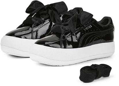 (W) Puma Suede Mayu Heart Patent 'Hitam Putih' 385967-02 Lookbook (W) Puma Suede Mayu Heart Patent 'Hitam Putih' 385967-02