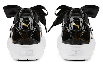 (Women) Puma Suede Mayu Heart Patent 'Black White'