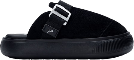 (Women) Puma Suede Mayu Mule 'Black Silver' 386730-01 (Women) Puma Suede Mayu Mule 'Black Silver' 386730-01