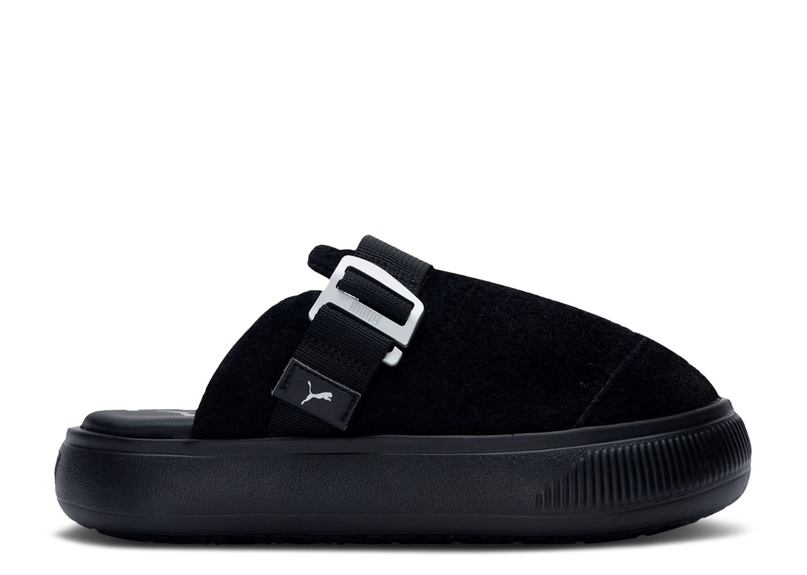 (Women) Puma Suede Mayu Mule 'Black Silver'  386730-01