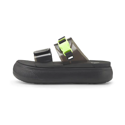 (W) Puma Suede Mayu Pop Sandal 'Black Fizzy Light'