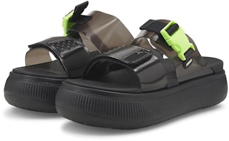 (W) 彪马Suede Mayu Pop 凉鞋"黑色/鲜亮色" 384433-01 Lookbook (W) 彪马Suede Mayu Pop 凉鞋"黑色/鲜亮色" 384433-01