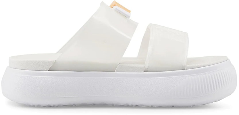 (Women) Puma Suede Mayu Pop Sandal 'White Fizzy Melon' 384433-02 Order (Women) Puma Suede Mayu Pop Sandal 'White Fizzy Melon' 384433-02