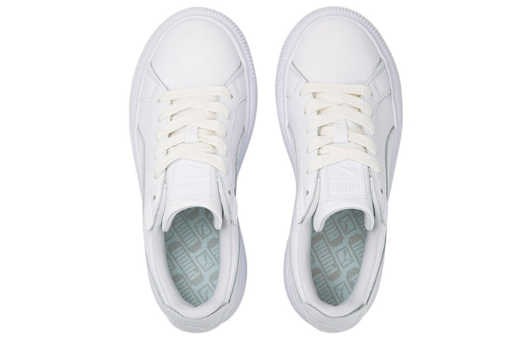 Lookbook (W) 푸마 스웨이드 마유 로우 레더 '화이트 그레이 바이올렛' 384316-01