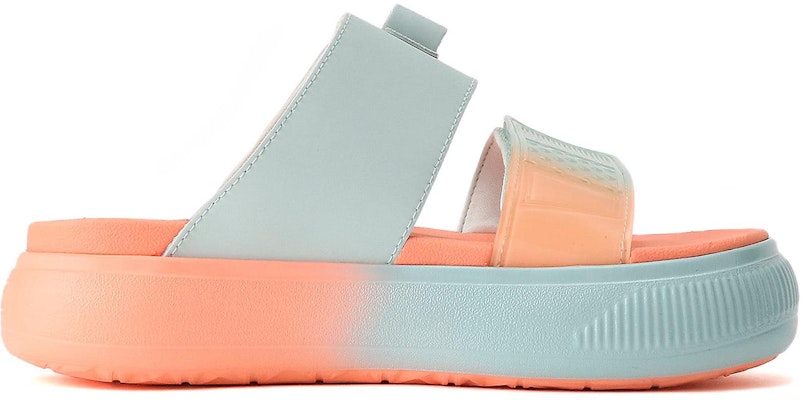 (W) Puma Suede Mayu Slaid 'Kem Musim Panas - Biru Nitro Merah Jambu Peach' 387453-01 Order (W) Puma Suede Mayu Slaid 'Kem Musim Panas - Biru Nitro Merah Jambu Peach' 387453-01