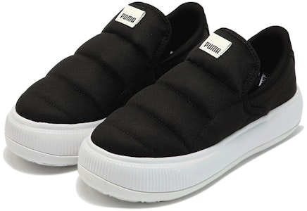 (W) Puma Suede Mayu Slip-On Kanvas 'Hitam Putih' 385595-01 Lookbook (W) Puma Suede Mayu Slip-On Kanvas 'Hitam Putih' 385595-01
