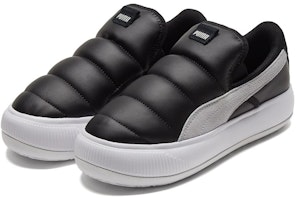 (W) Puma Suede Mayu Slip-on Sepatu Hitam/Putih 383827-01 Lookbook (W) Puma Suede Mayu Slip-on Sepatu Hitam/Putih 383827-01