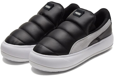 (W) 彪马 Suede Mayu 黑白色一脚蹬鞋 383827-01 Lookbook (W) 彪马 Suede Mayu 黑白色一脚蹬鞋 383827-01