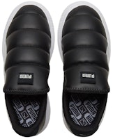 (W) Puma Suede Mayu Slip-on Sepatu Hitam/Putih 383827-01 Shop (W) Puma Suede Mayu Slip-on Sepatu Hitam/Putih 383827-01