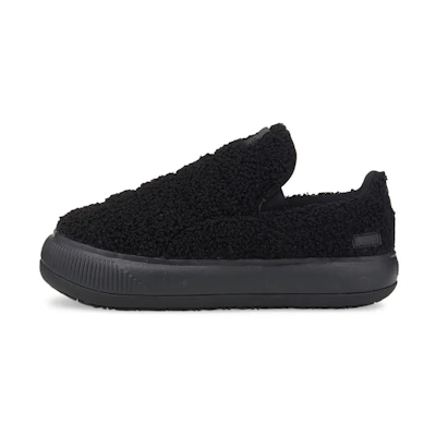 (W) Puma Suede Mayu Slip-On 'Teddy - Black'