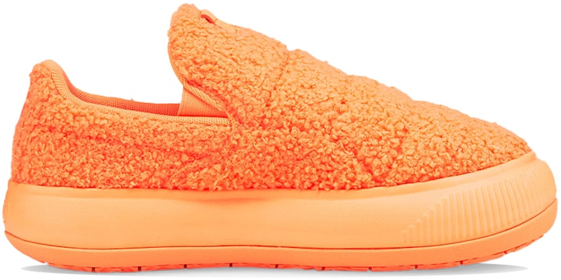 Orange puma top suede womens