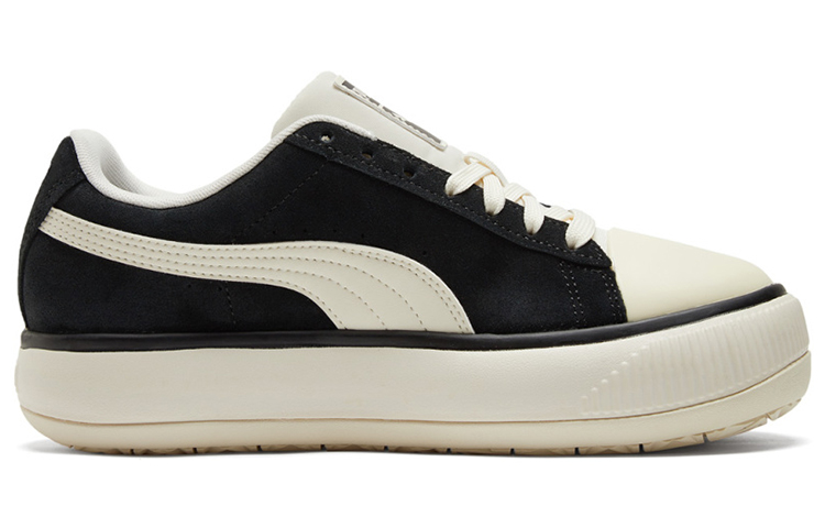Lookbook PUMA Suede Mayu TC 休閒 增高 低筒 板鞋 女款 黑色