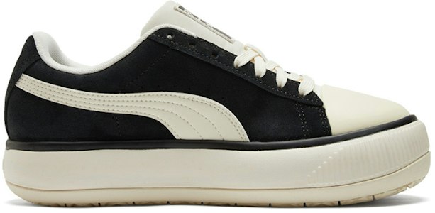 Lookbook PUMA Suede Mayu TC 休閒 增高 低筒 板鞋 女款 黑色