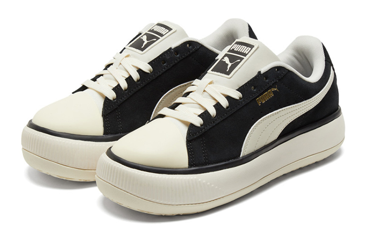 Shop PUMA Suede Mayu TC 休閒 增高 低筒 板鞋 女款 黑色