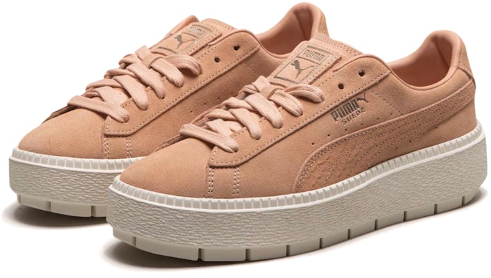 PUMA 麂皮厚底動物紋運動低筒休閒鞋 女款 橘粉 Order PUMA 麂皮厚底動物紋運動低筒休閒鞋 女款 橘粉