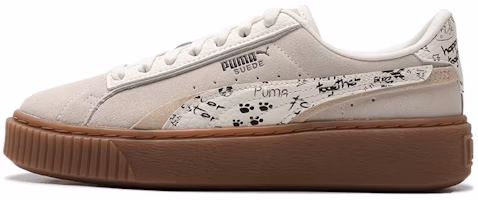 (Women) Puma Suede Platform Draw 'Beige White' 395904-01 (Women) Puma Suede Platform Draw 'Beige White' 395904-01