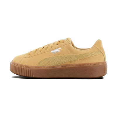 (W) Puma Suede Platform 'Beige Thick Sole'
