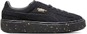 (W) Puma Suede Platform Hitam/Emas Kasut Luncur 365621-01