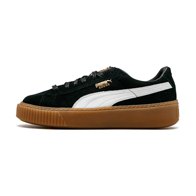 (W) Puma Suede Platform 'Black Gum'
