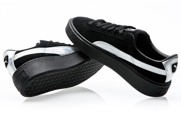 (Women) Puma Suede Platform 'Black/Silver' 363649-01 Shop (Women) Puma Suede Platform 'Black/Silver' 363649-01